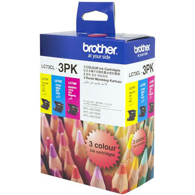 Image for BROTHER LC73CL3PK INK CARTRIDGE VALUE PACK CYAN/MAGENTA/YELLOW from MOE Office Products Depot Mackay & Whitsundays