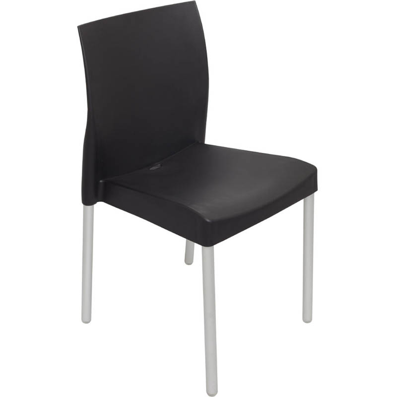 Image for RAPIDLINE LEO POLY CHAIR ALUMINIUM LEGS BLACK from Total Supplies Pty Ltd