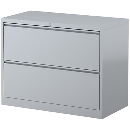 Image for STEELCO LATERAL FILING CABINET 2 DRAWER 710 X 915 X 463MM SILVER GREY from Albany Office Products Depot