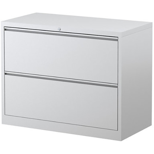 Image for STEELCO LATERAL FILING CABINET 2 DRAWER 710 X 915 X 463MM WHITE SATIN from MOE Office Products Depot Mackay & Whitsundays