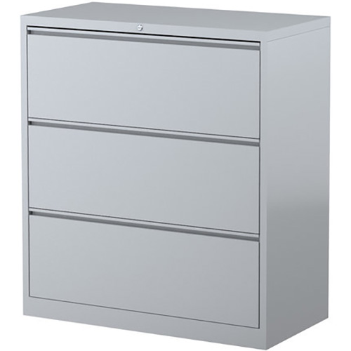 Image for STEELCO LATERAL FILING CABINET 3 DRAWER 1015 X 915 X 463MM SILVER GREY from MOE Office Products Depot Mackay & Whitsundays