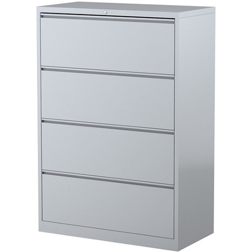 Image for STEELCO LATERAL FILING CABINET 4 DRAWER 1320 X 915 X 463MM SILVER GREY from MOE Office Products Depot Mackay & Whitsundays