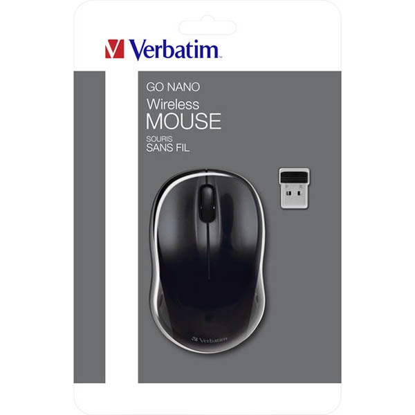 Image for VERBATIM GO NANO MOUSE WIRELESS BLACK from MOE Office Products Depot Mackay & Whitsundays
