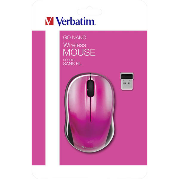 Image for VERBATIM GO NANO MOUSE WIRELESS HOT PINK from MOE Office Products Depot Mackay & Whitsundays