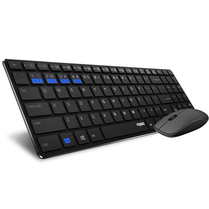 Image for RAPOO 9300M WIRELESS KEYBOARD AND MOUSE COMBO BLACK from Office Products Depot Gold Coast