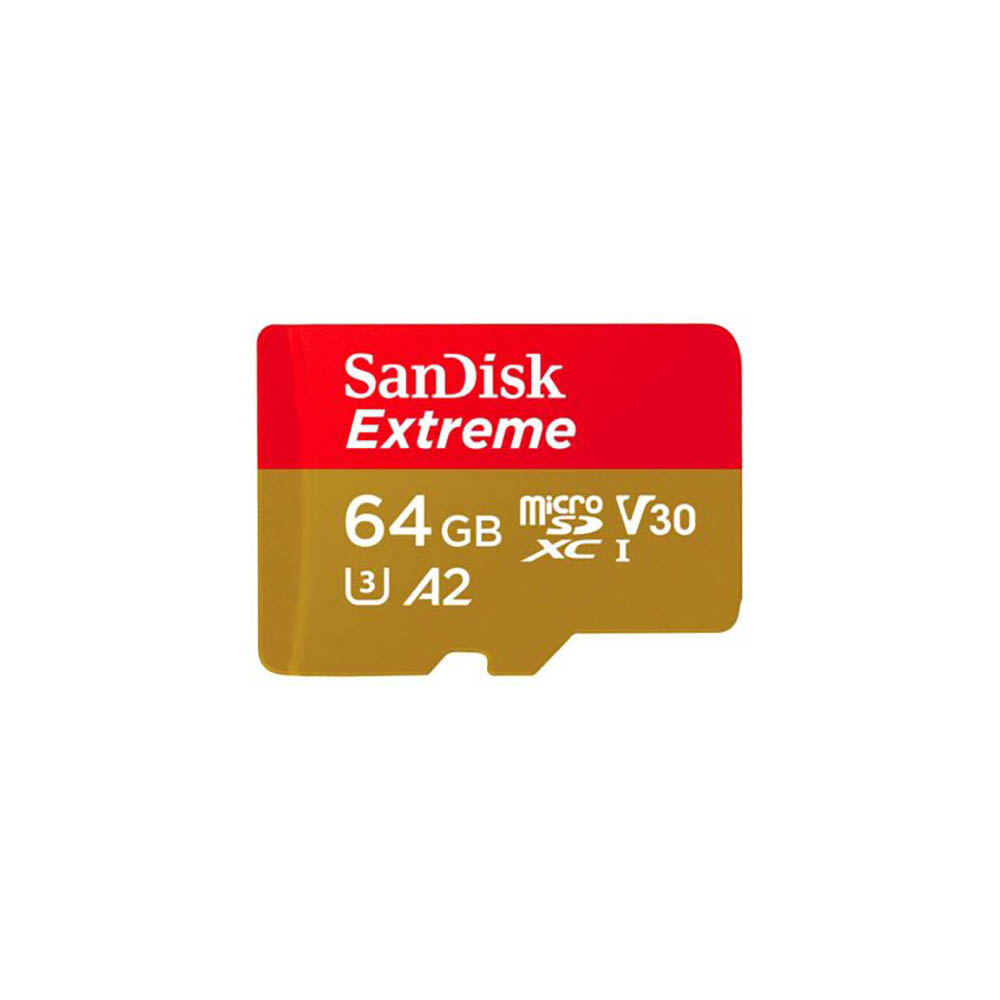 Image for SANDISK EXTREME MICRO SD CARD 64GB RED from Office Products Depot Gold Coast