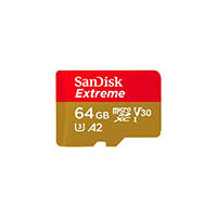 sandisk extreme micro sd card 64gb red