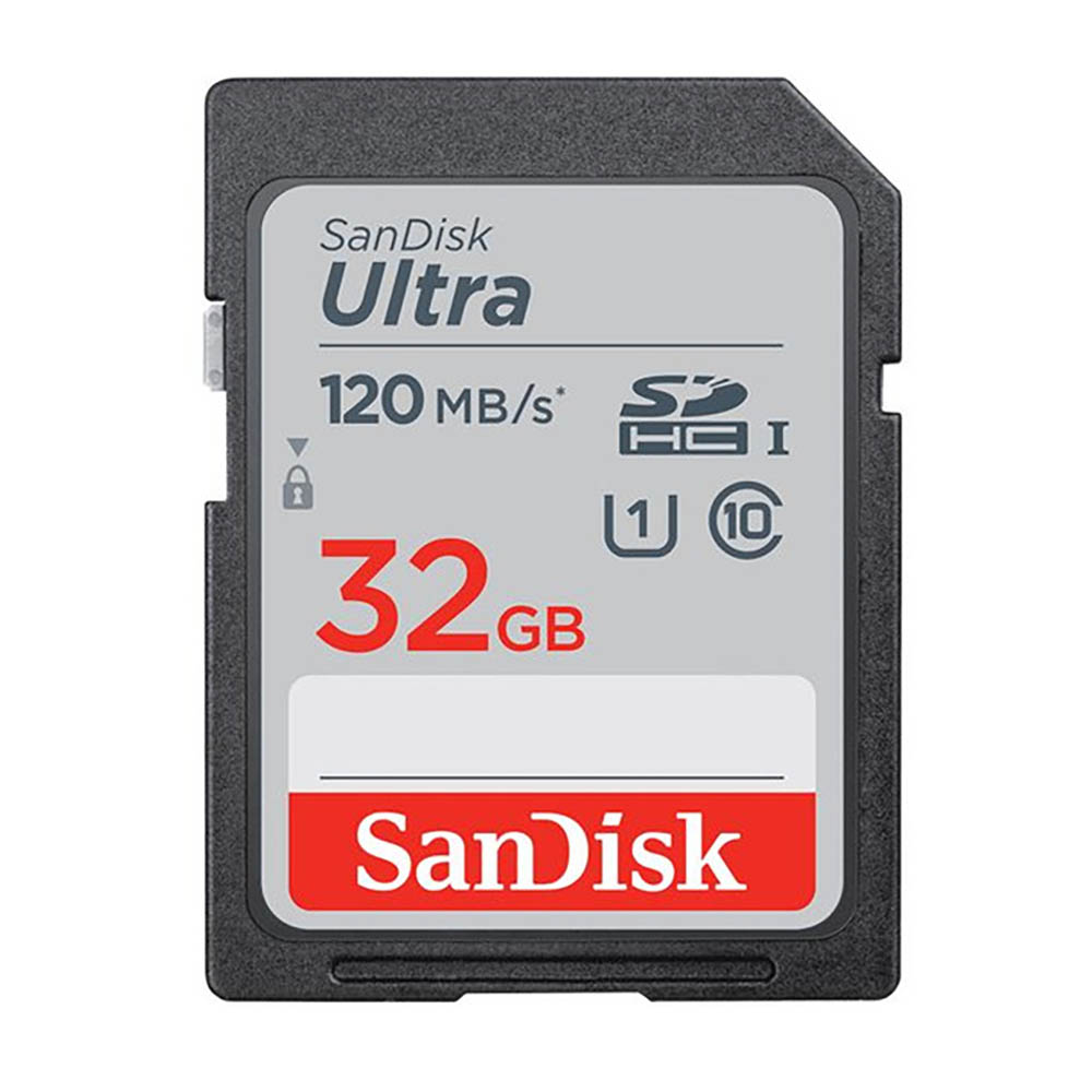 Image for SANDISK ULTRA MEMORY CARD WATER PROOF 32GB GREY from MOE Office Products Depot Mackay & Whitsundays