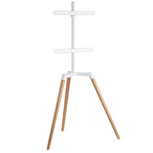 Image for BRATECK PASTEL EASEL STUDIO TV FLOOR TRIPOD STAND MATTE WHITE AND BEECH from Ross Office Supplies Office Products Depot