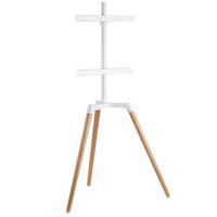 brateck pastel easel studio tv floor tripod stand matte white and beech