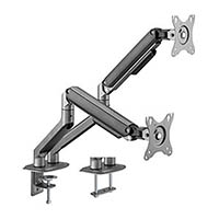 brateck dual monitor arm economical spring-assisted monitor arm 17 to 32inches grey