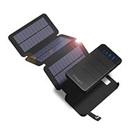 cygnett chargeup explorer power bank with solar panels 8k mah black
