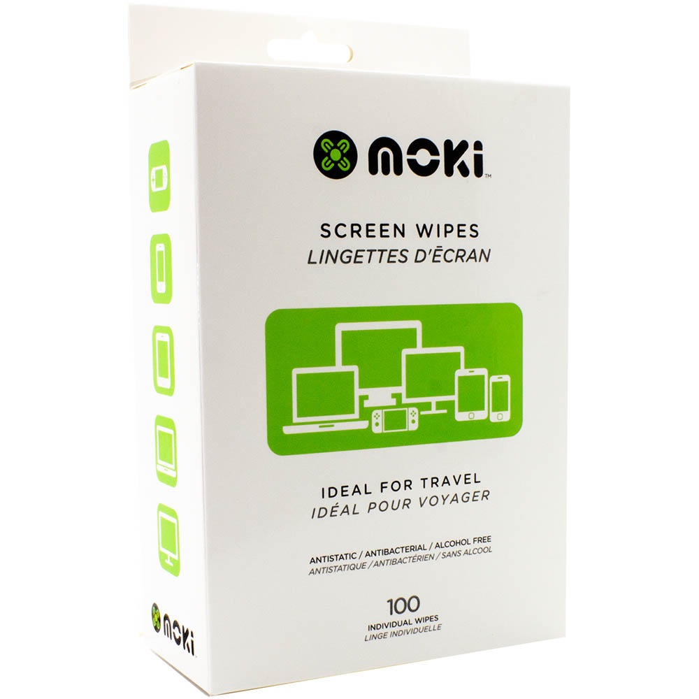 Image for MOKI SCREEN WIPES BOX 100 from OFFICEPLANET OFFICE PRODUCTS DEPOT