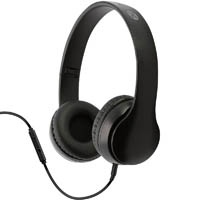 moki flip headphones plus removable 3.5mm audio cable and in-line mic black