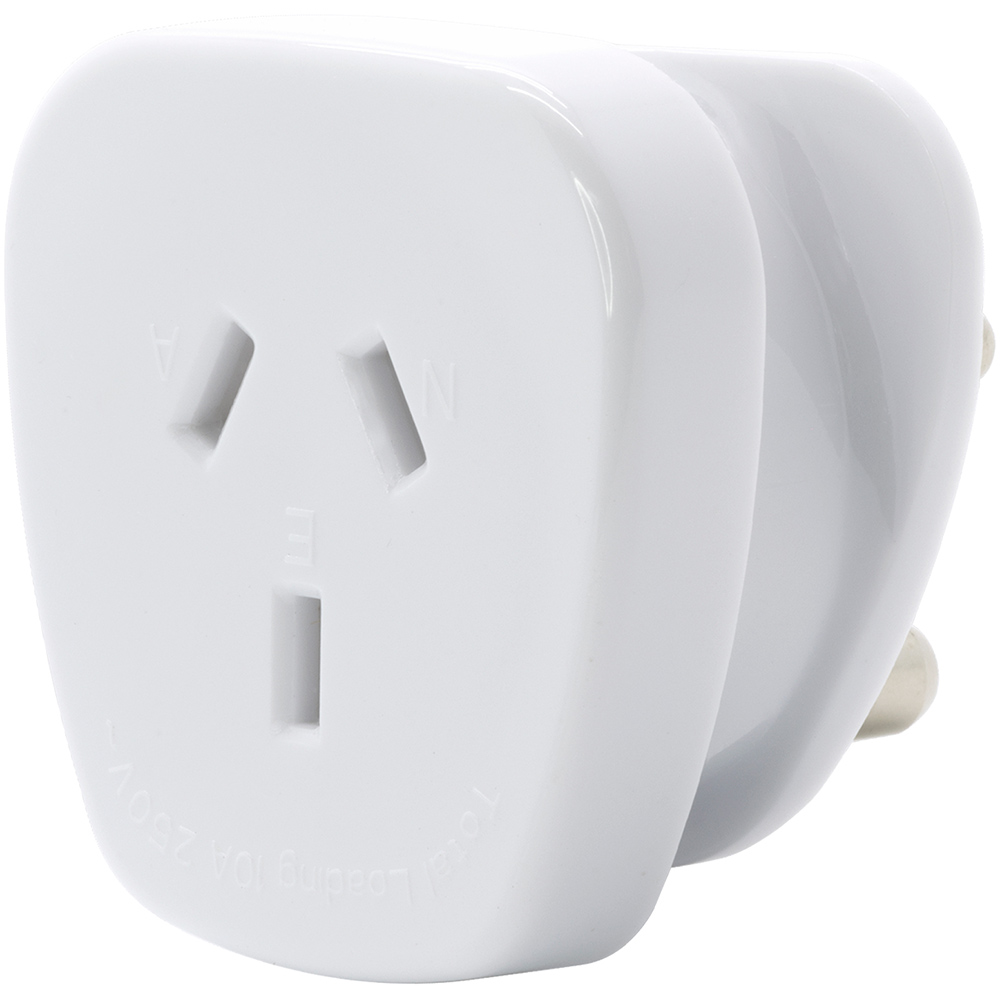 Image for MOKI TRAVEL ADAPTOR INBOUND AU TO SA/IND WHITE from Barkers Rubber Stamps & Office Products Depot