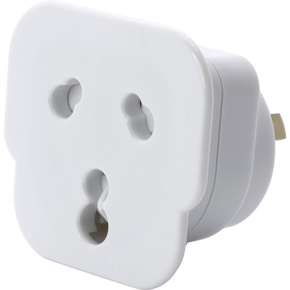 Image for MOKI TRAVEL ADAPTOR INBOUND SA/IND TO AU WHITE from MOE Office Products Depot Mackay & Whitsundays