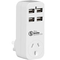 the brute power co adaptor 1 outlet with 4 usb ports