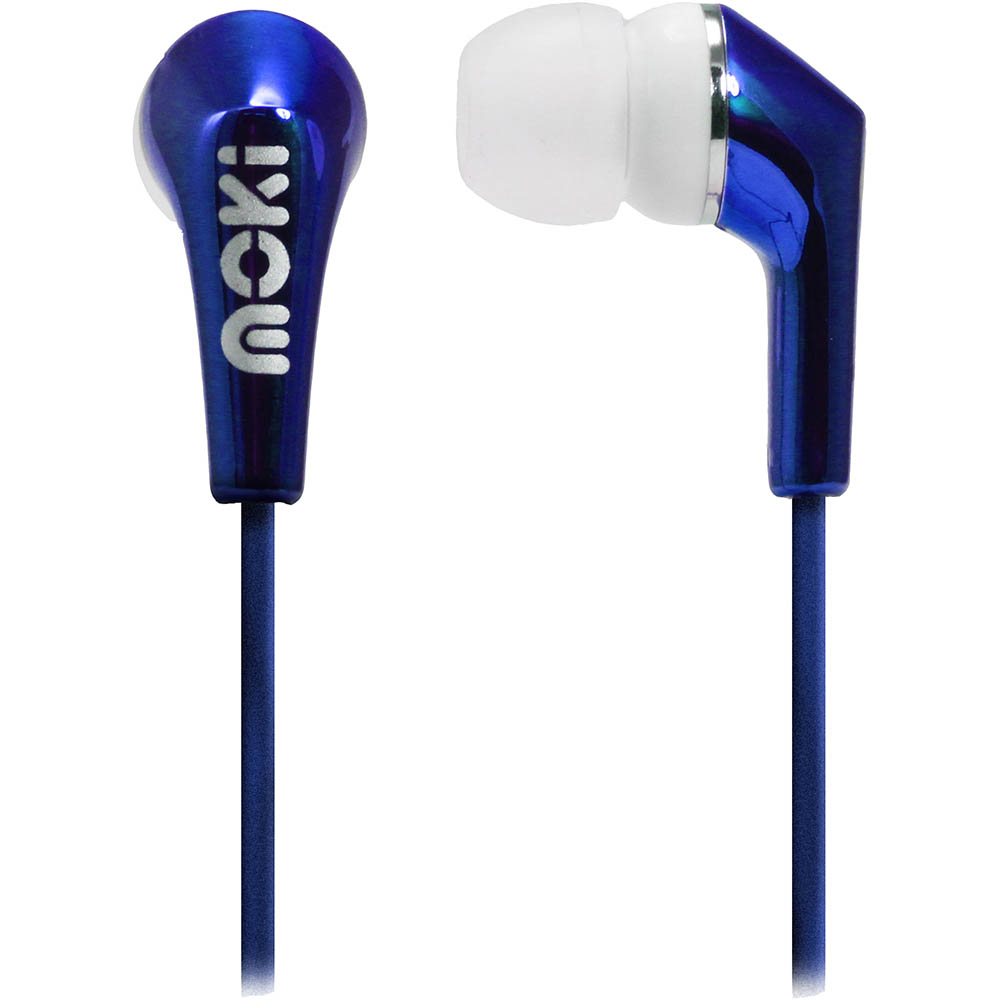 Image for MOKI LIFE METALLICS EARBUDS NOISE ISOLATING BLUE from Albany Office Products Depot