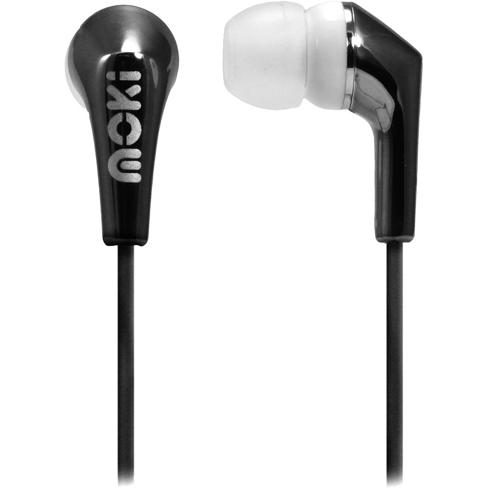 Image for MOKI LIFE METALLICS EARBUDS NOISE ISOLATING BLACK from Albany Office Products Depot