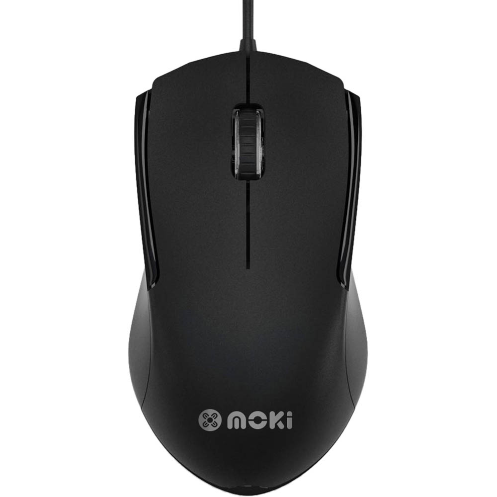 Image for MOKI OPTICAL MOUSE WIRED USB BLACK from MOE Office Products Depot Mackay & Whitsundays