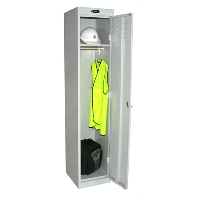 Image for STEELCO PERSONNEL LOCKER 1 DOOR 305MM SILVER GREY from Total Supplies Pty Ltd