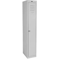 steelco personnel locker 1 door latchlock 305mm silver grey
