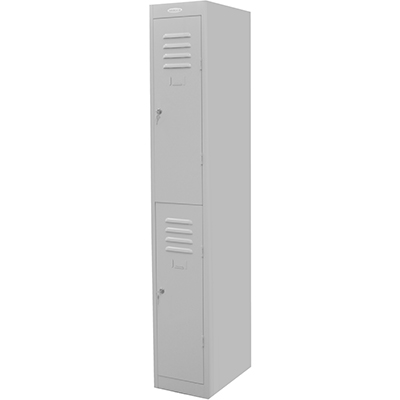Image for STEELCO PERSONNEL LOCKER 2 DOOR 305MM SILVER GREY from Total Supplies Pty Ltd