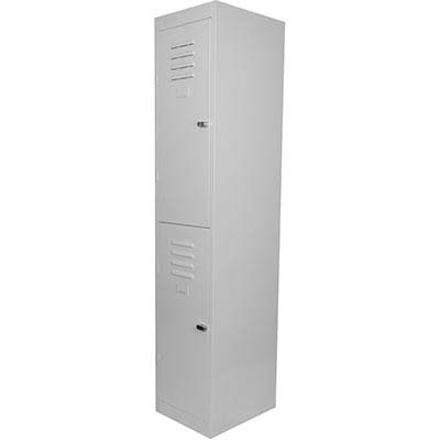 Image for STEELCO PERSONNEL LOCKER 2 DOOR LATCHLOCK 380MM SILVER GREY from Office Products Depot Gold Coast