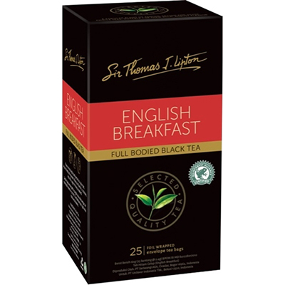 Image for SIR THOMAS LIPTON ENGLISH BREAKFAST ENVELOPE TEA BAGS PACK 25 from Ross Office Supplies Office Products Depot