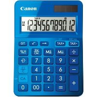canon ls-123k mini desktop calculator 12 digit metallic blue