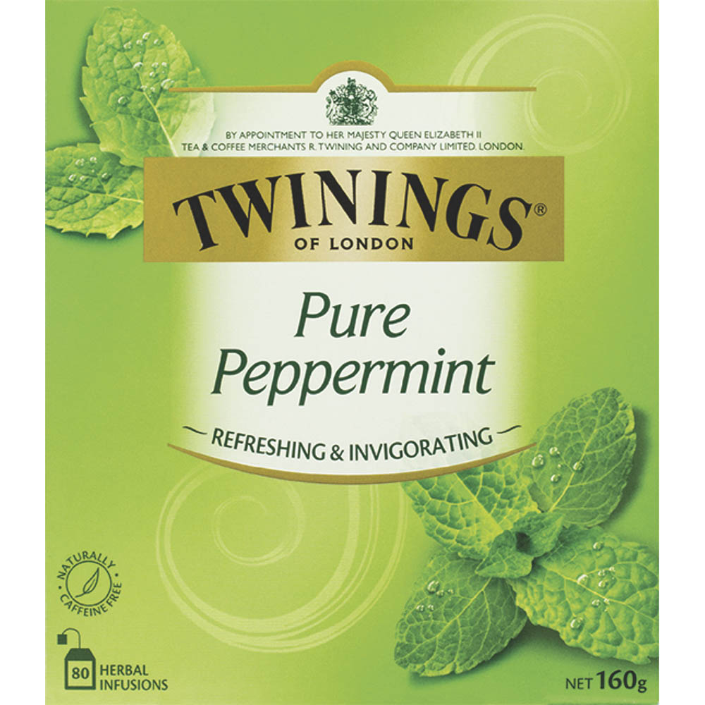 Image for TWININGS PURE PEPPERMINT TEA BAGS PACK 80 from MOE Office Products Depot Mackay & Whitsundays