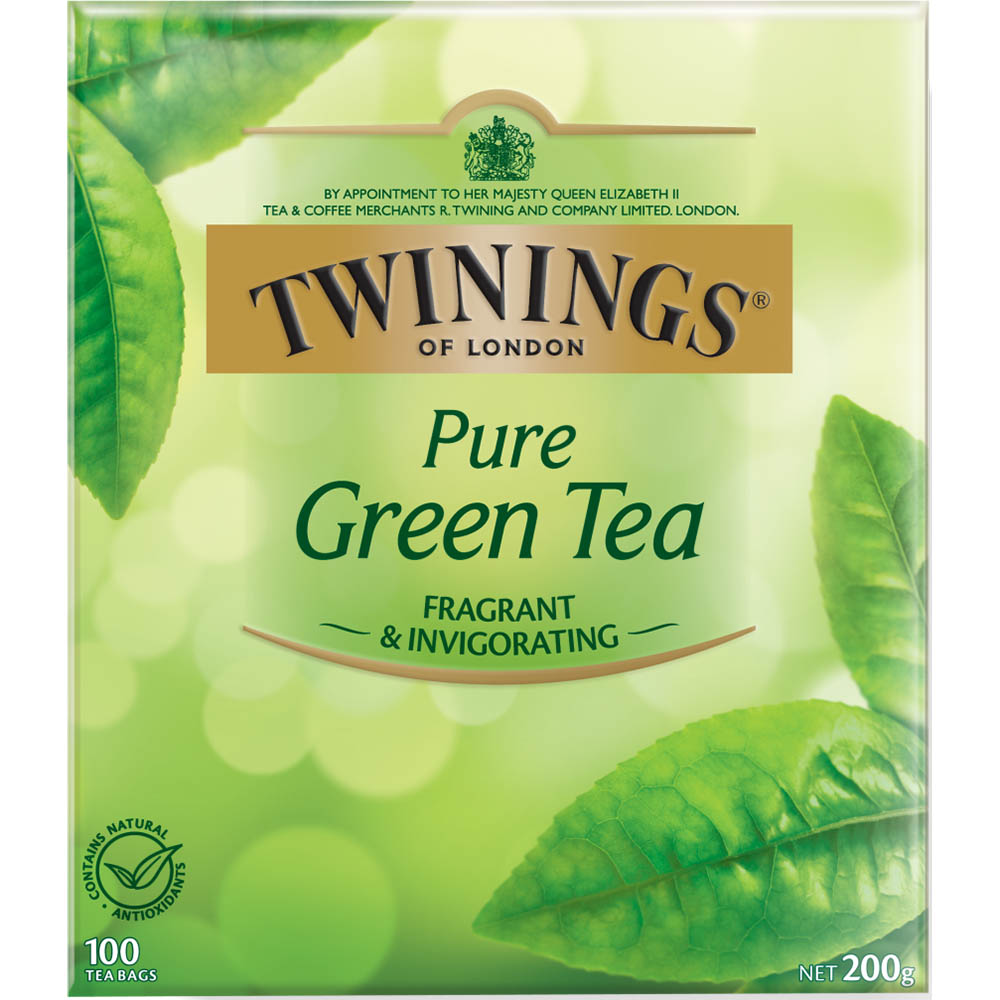 Image for TWININGS PURE GREEN TEA BAGS PACK 100 from MOE Office Products Depot Mackay & Whitsundays
