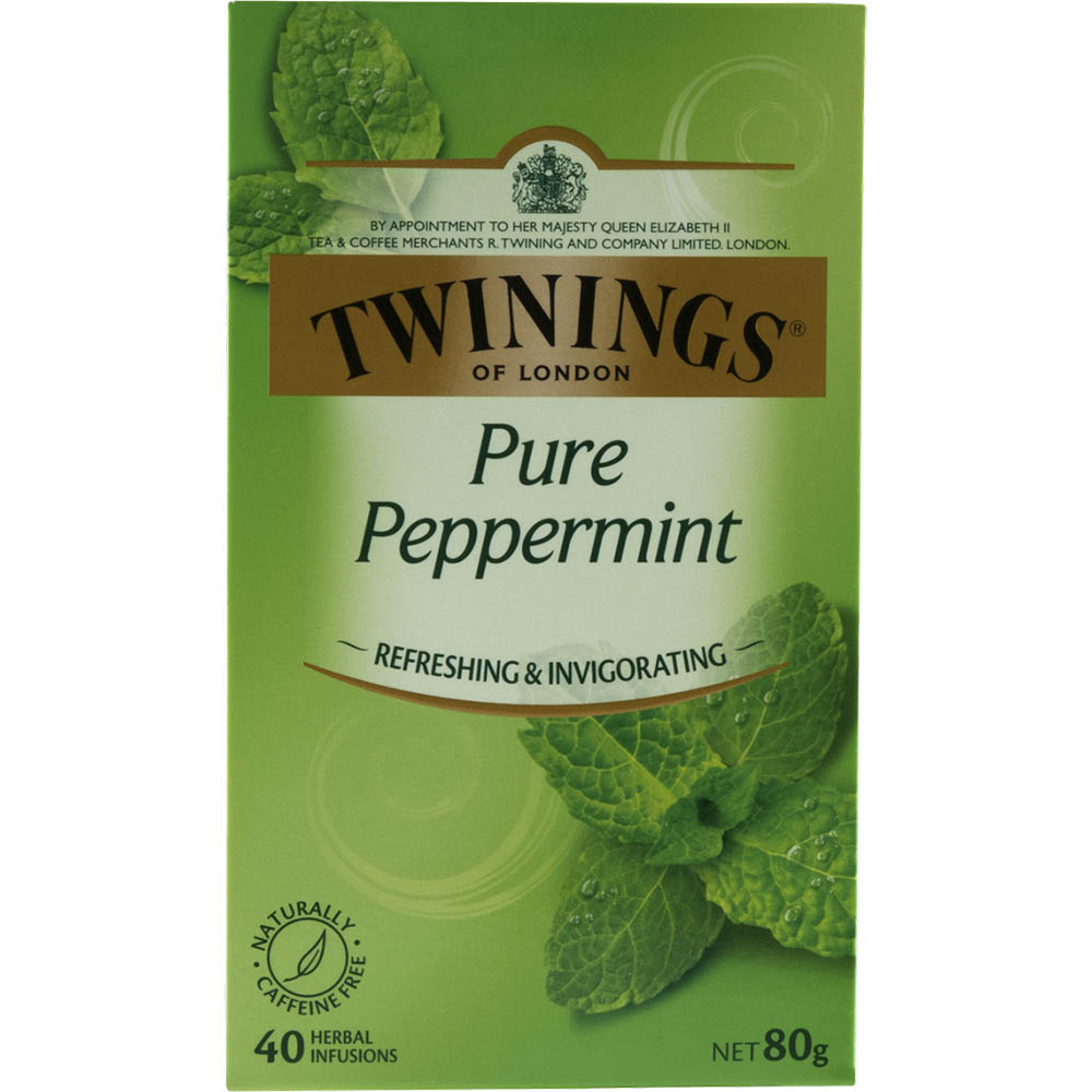 Image for TWININGS PURE PEPPERMINT TEA BAGS PACK 40 from Office Products Depot
