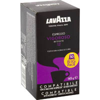 lavazza espresso nespresso compatible coffee capsules vigoroso pack 30
