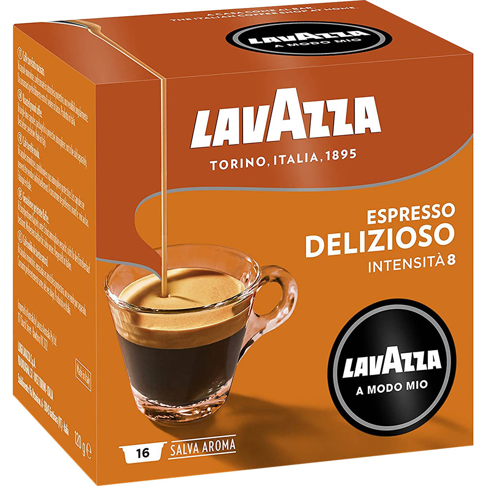 Image for LAVAZZA A MODO MIO ESPRESSO COFFEE CAPSULES DELIZIOSO PACK 16 from MOE Office Products Depot Mackay & Whitsundays