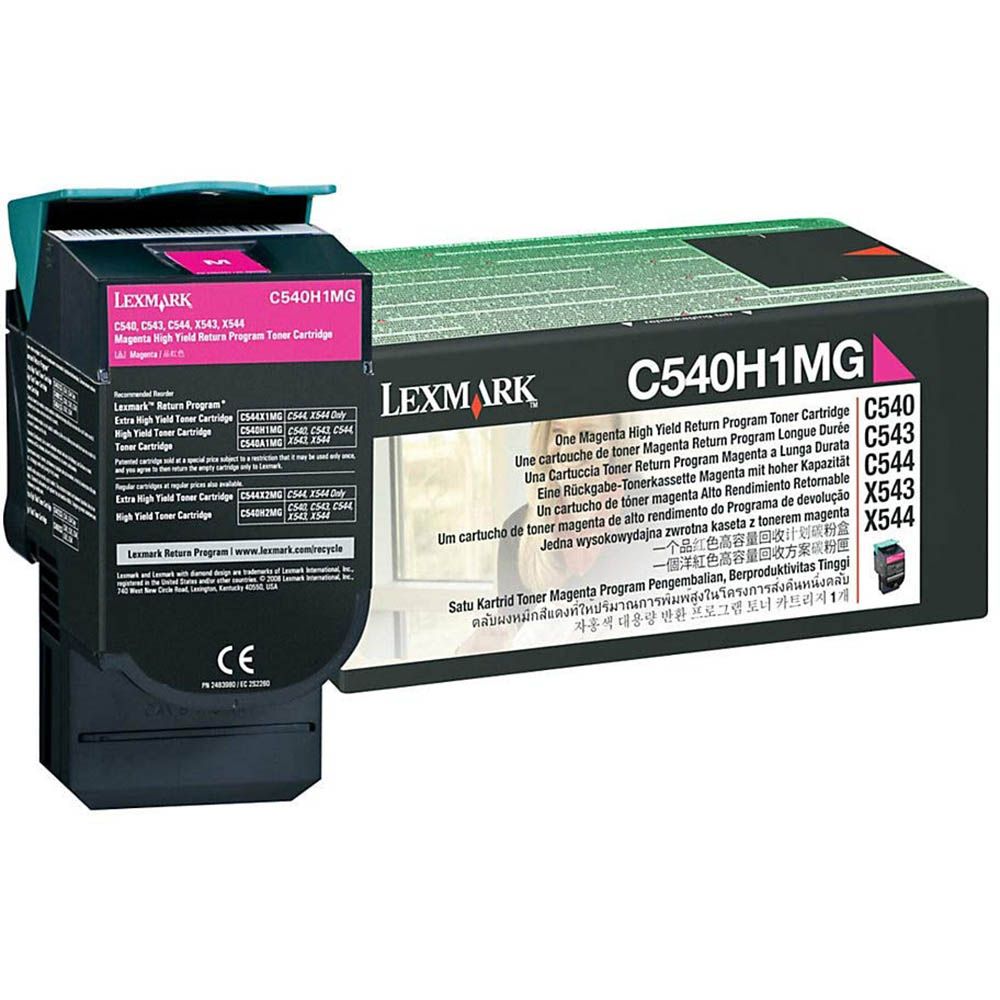 Image for LEXMARK C540H1MG TONER CARTRIDGE HIGH YIELD MAGENTA from Total Supplies Pty Ltd