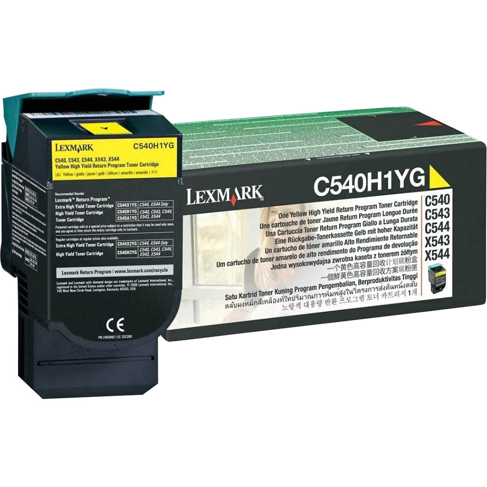 Image for LEXMARK C540H1YG TONER CARTRIDGE HIGH YIELD YELLOW from Ross Office Supplies Office Products Depot