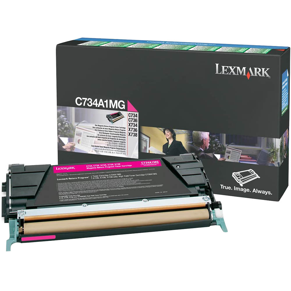Image for LEXMARK C734A1MG TONER CARTRIDGE MAGENTA from MOE Office Products Depot Mackay & Whitsundays