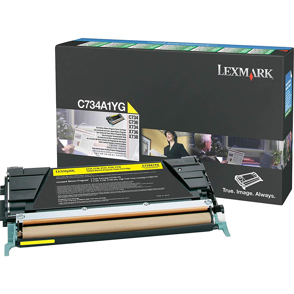 Image for LEXMARK C734A1YG TONER CARTRIDGE YELLOW from Office Products Depot Gold Coast