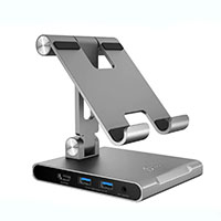 j5create multi angle stand with docking station grey