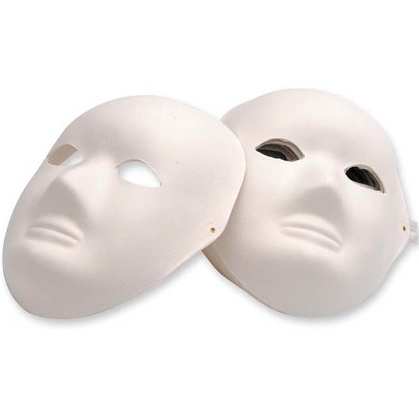 Image for EDUCATIONAL COLOURS FULL FACE PAPER MACHE MASKS PACK 24 from Ross Office Supplies Office Products Depot