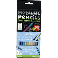 micador colourfun pencils assorted metallic pack 12