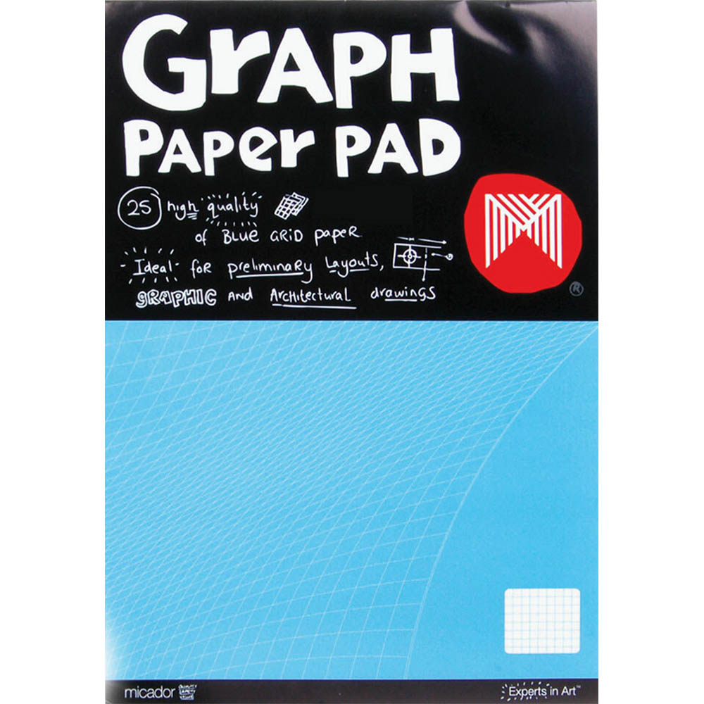 Image for MICADOR GRAPH PAPER PAD 1MM GRID 70GSM 25 SHEET A4 from Office Products Depot Gold Coast