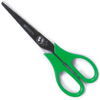 micador scissors left handed stainless steel 165mm green