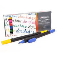 micador duo tip calligraphy markers assorted pack 6