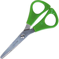micador scissors left handed stainless steel 130mm green