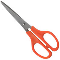 micador scissors stainless steel 130mm red