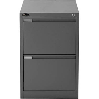 Image for MERCURY FILING CABINET 2 DRAWER 470 X 620 X 710MM GRAPHITE RIPPLE from Ross Office Supplies Office Products Depot