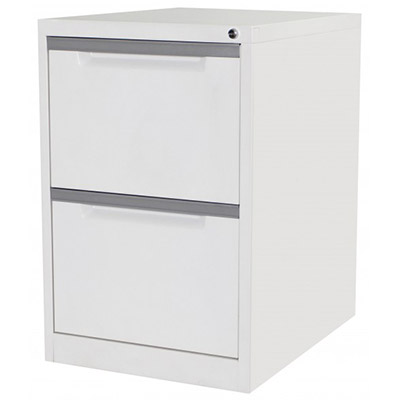 Image for MERCURY FILING CABINET 2 DRAWER 470 X 620 X 710MM WHITE SATIN from MOE Office Products Depot Mackay & Whitsundays