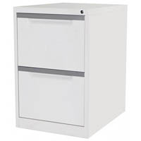 mercury filing cabinet 2 drawer 470 x 620 x 710mm white satin